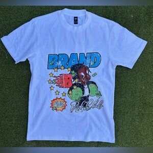 GRM Graphic T-Shirt S White Streetwear Comic Rich Club Money Stars
